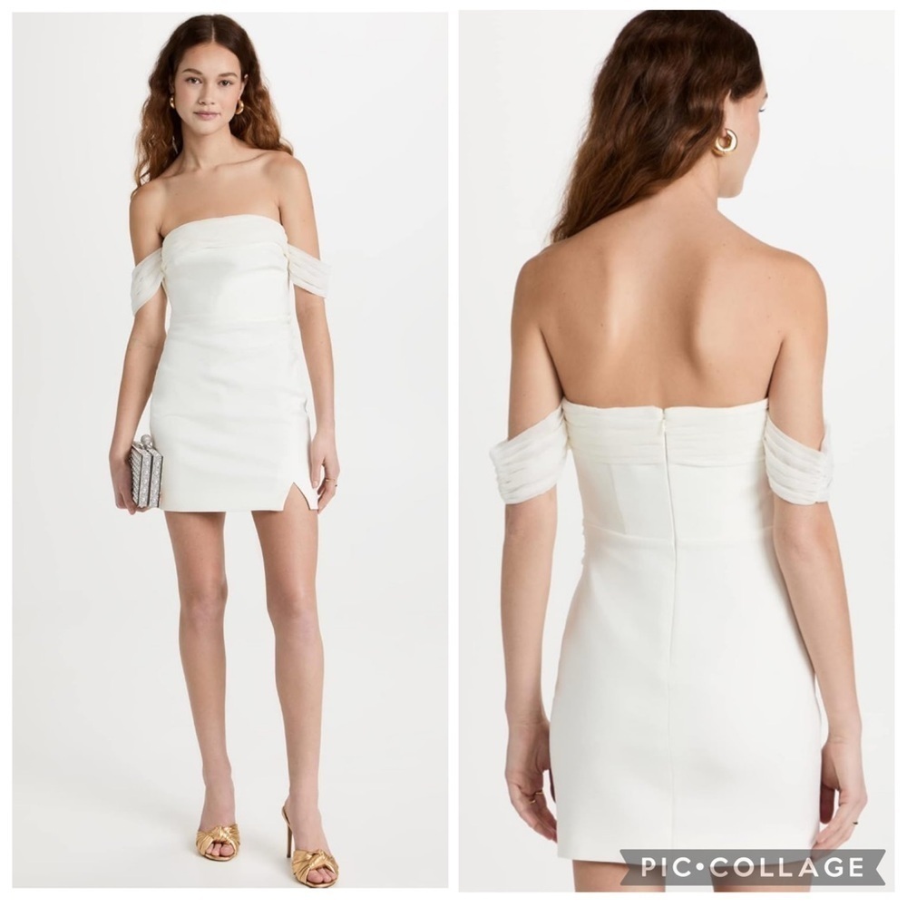 Likely Paz Off-Shoulder Mini Dress White Sz 4 NWT